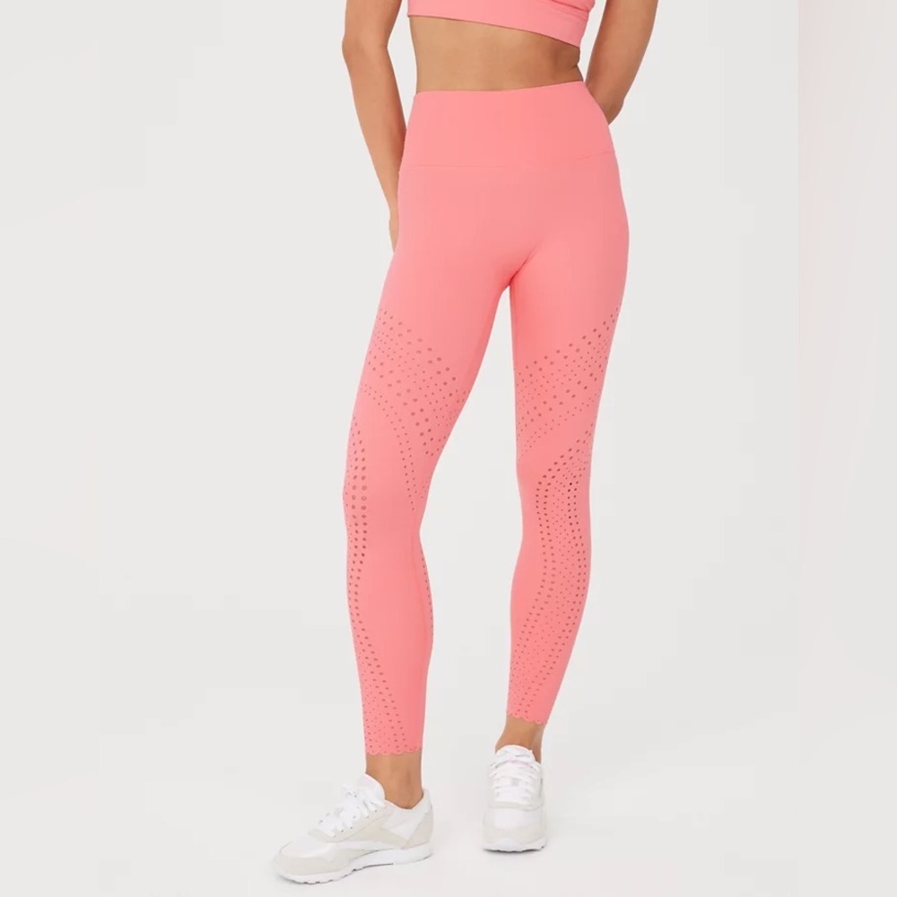 NWOT Offline By Aerie Goals Lasercut 7/8 Hi Rise‎ Pink Real Good Leggings